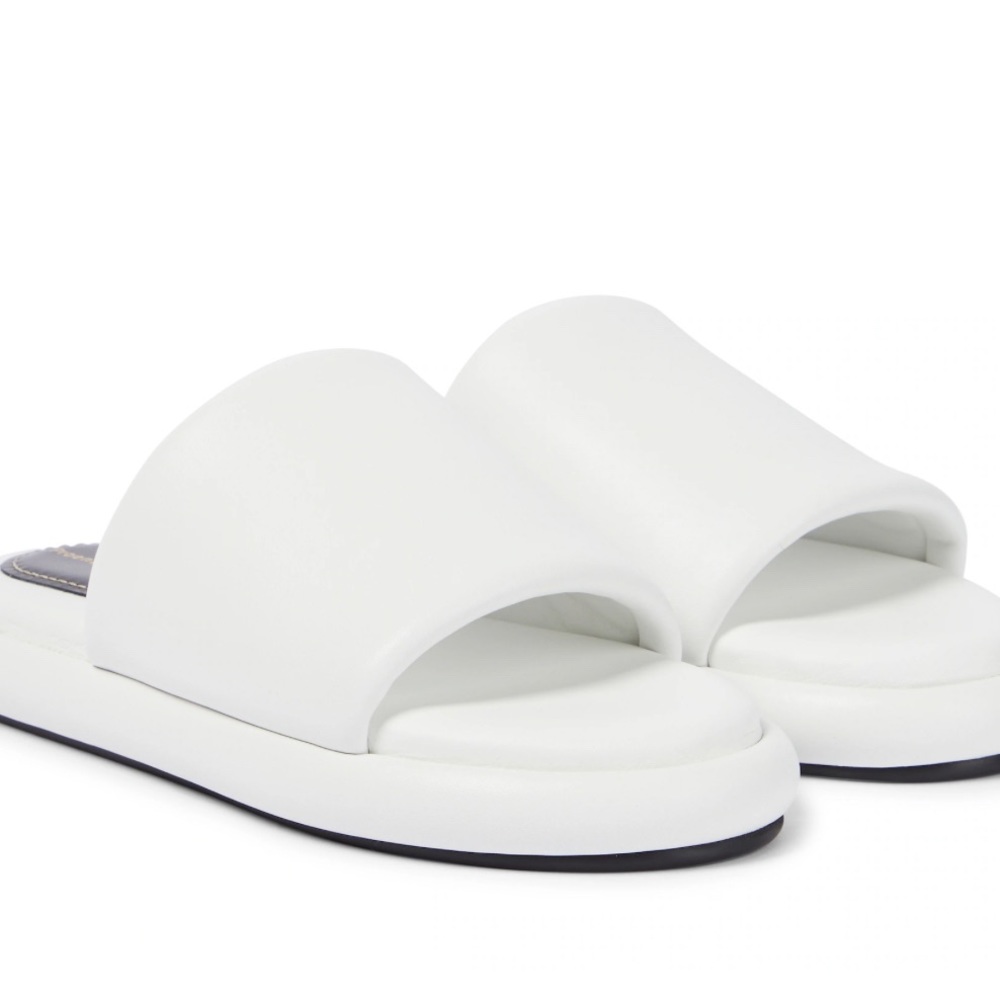Proenza schouler white pipe padded leather slide